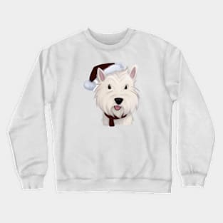 Cute West Highland White Terrier Drawing Crewneck Sweatshirt